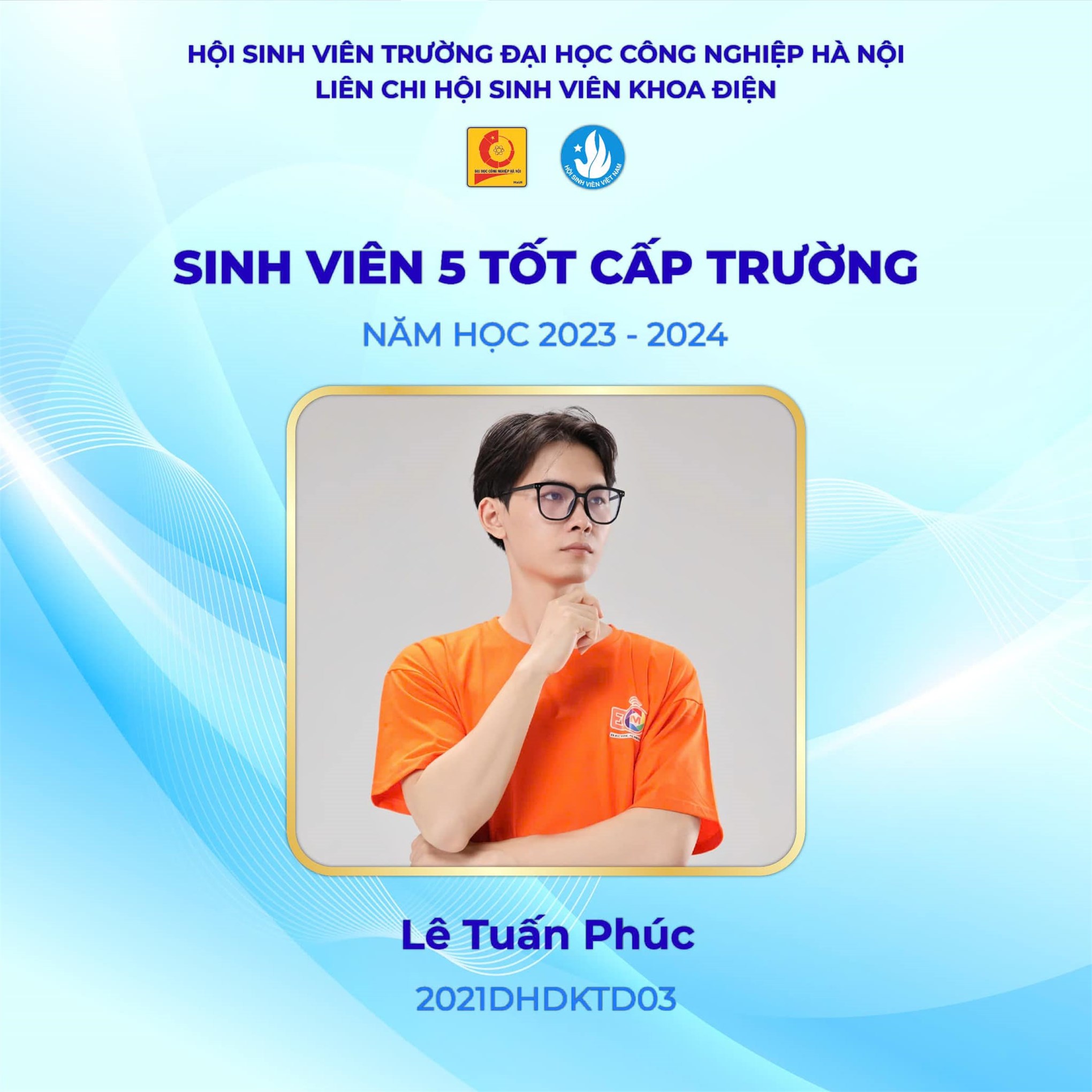 Vinh danh các cá nhân xuất sắc đạt danh hiệu sinh viên 5 tốt năm học 2023-2024