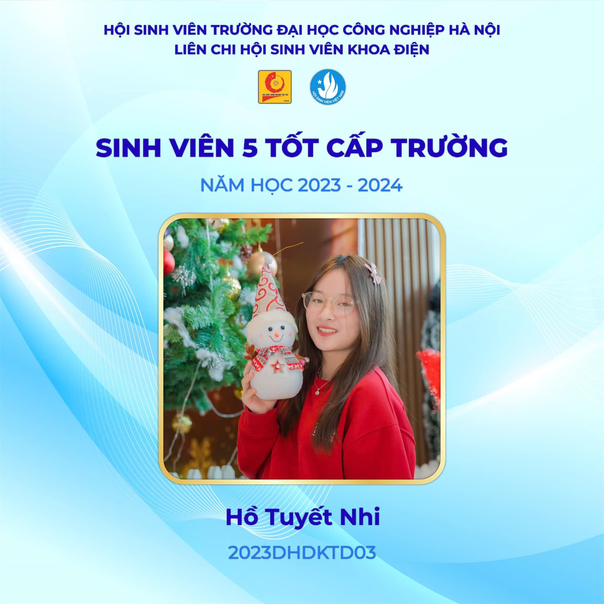 Vinh danh các cá nhân xuất sắc đạt danh hiệu sinh viên 5 tốt năm học 2023-2024