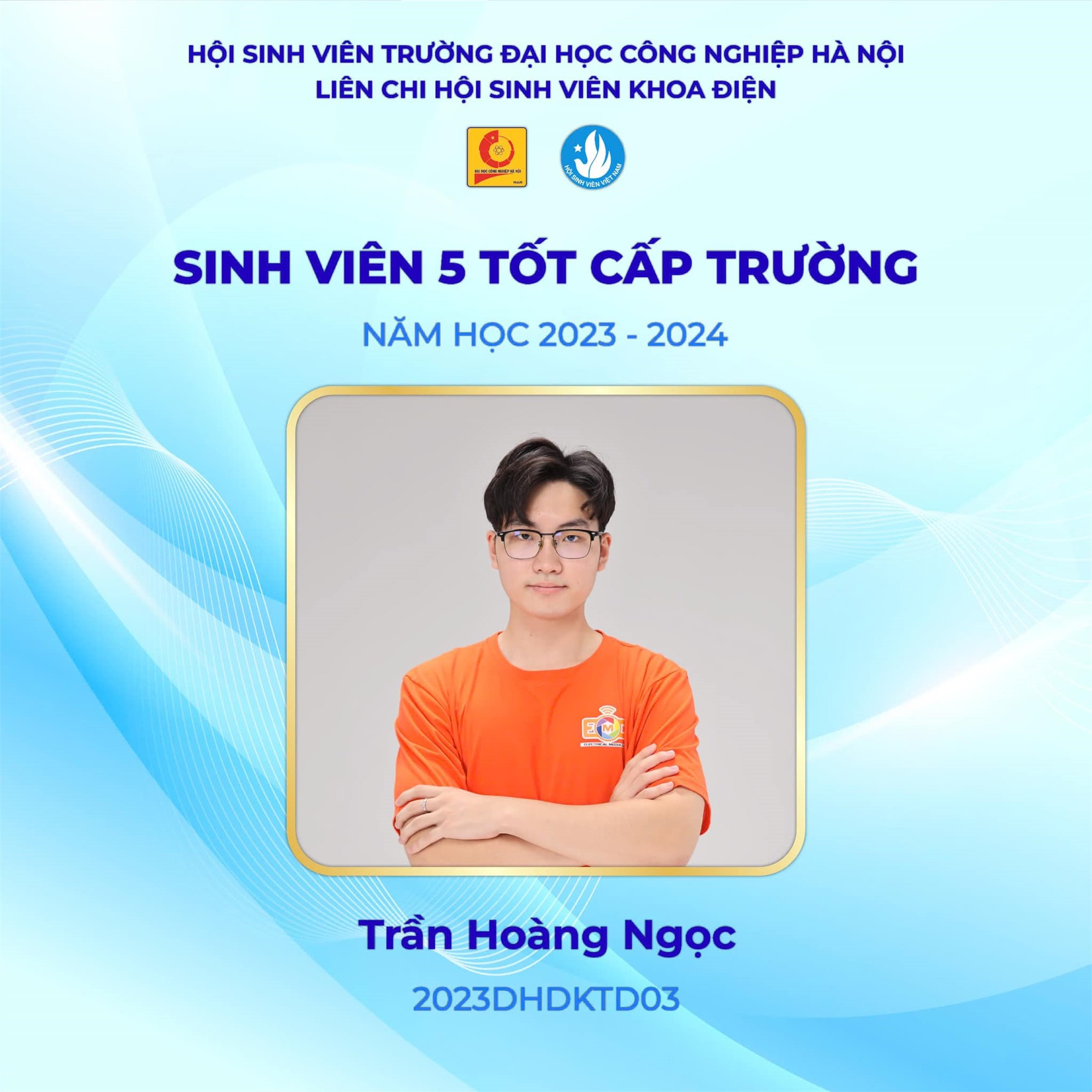 Vinh danh các cá nhân xuất sắc đạt danh hiệu sinh viên 5 tốt năm học 2023-2024