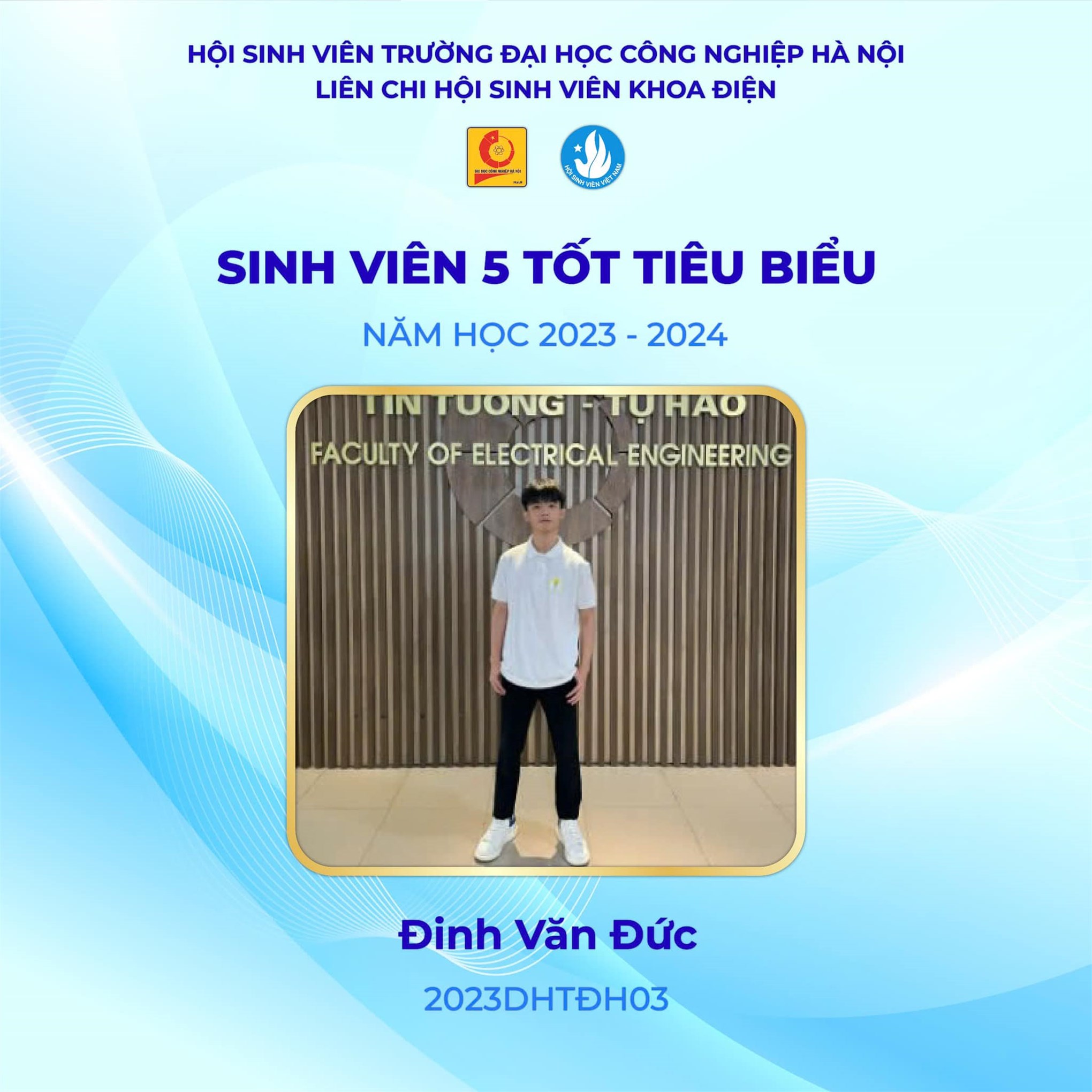 Vinh danh các cá nhân xuất sắc đạt danh hiệu sinh viên 5 tốt năm học 2023-2024