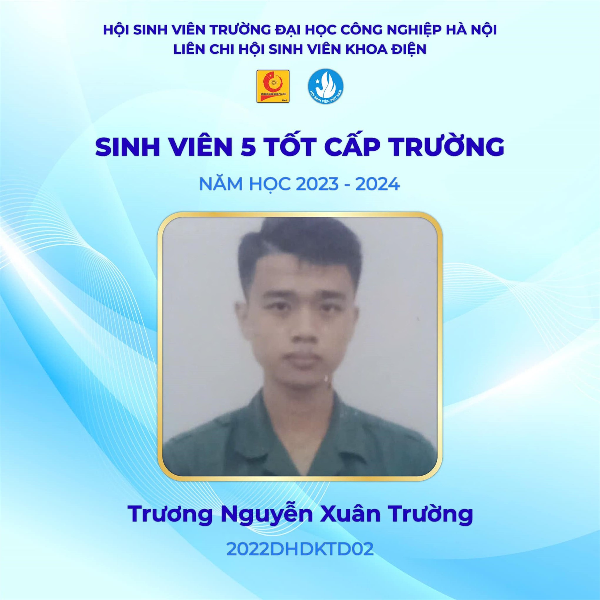 Vinh danh các cá nhân xuất sắc đạt danh hiệu sinh viên 5 tốt năm học 2023-2024