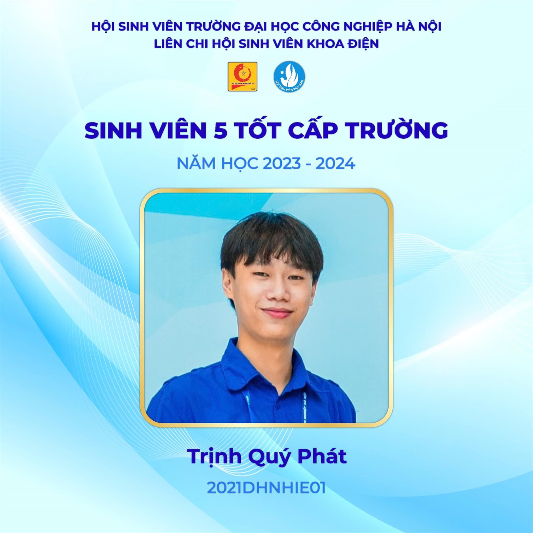 Vinh danh các cá nhân xuất sắc đạt danh hiệu sinh viên 5 tốt năm học 2023-2024