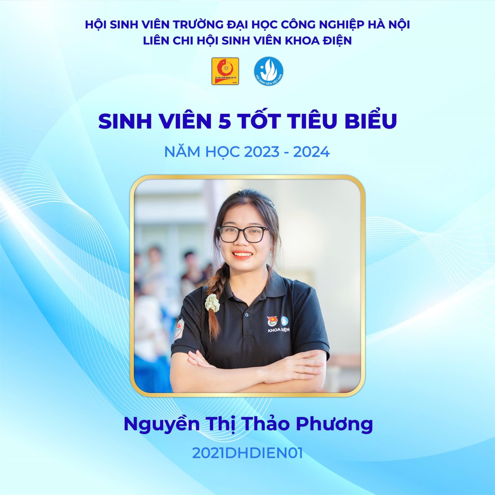 Vinh danh các cá nhân xuất sắc đạt danh hiệu sinh viên 5 tốt năm học 2023-2024