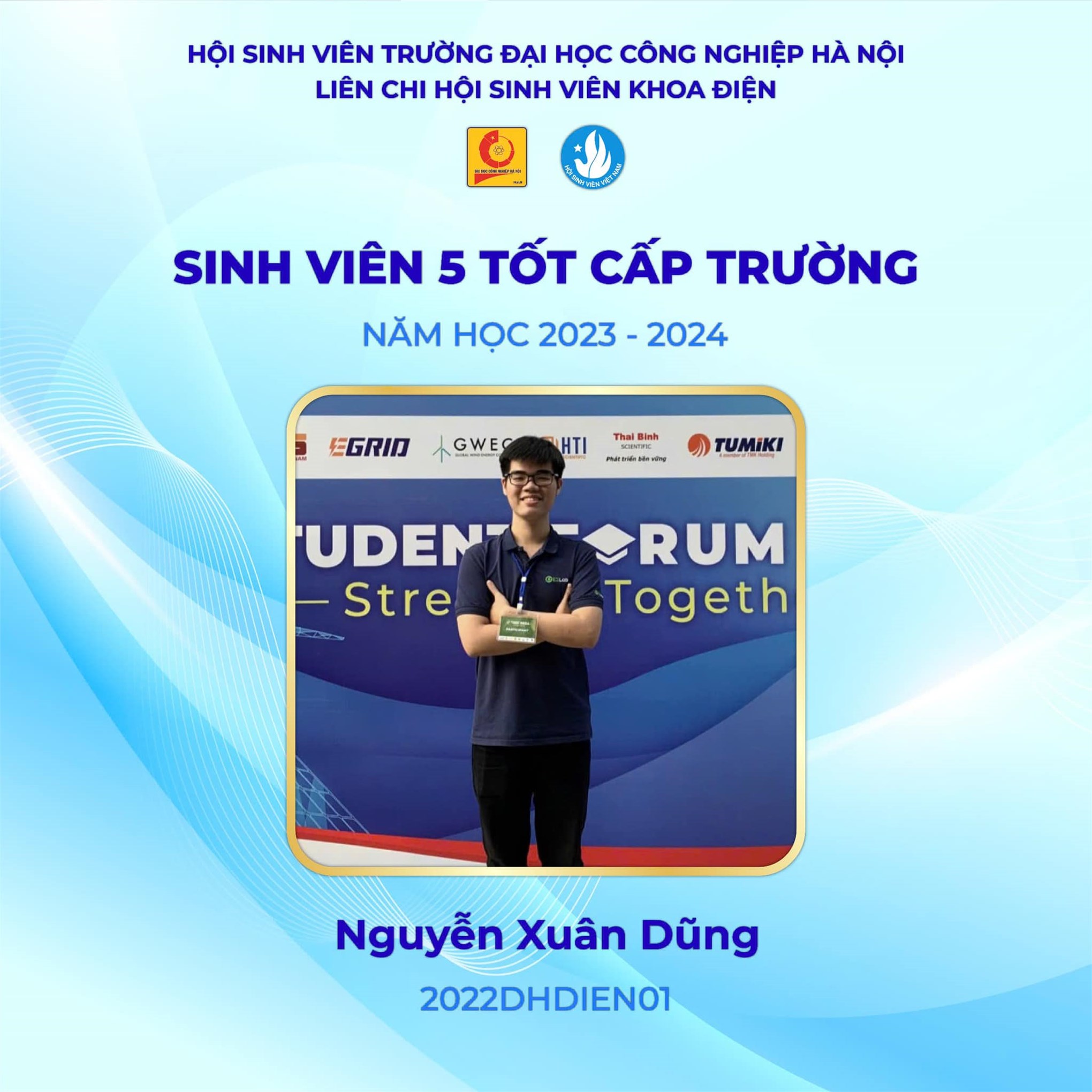 Vinh danh các cá nhân xuất sắc đạt danh hiệu sinh viên 5 tốt năm học 2023-2024