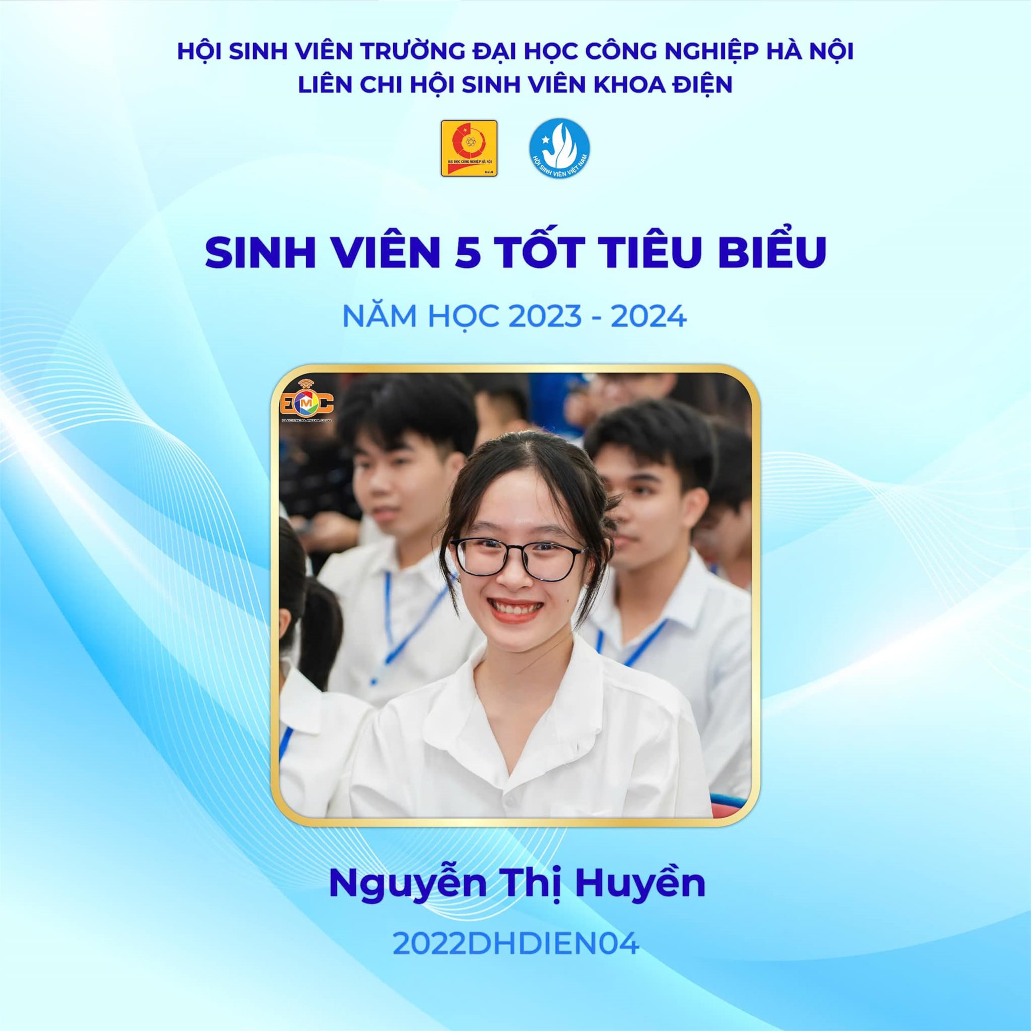 Vinh danh các cá nhân xuất sắc đạt danh hiệu sinh viên 5 tốt năm học 2023-2024