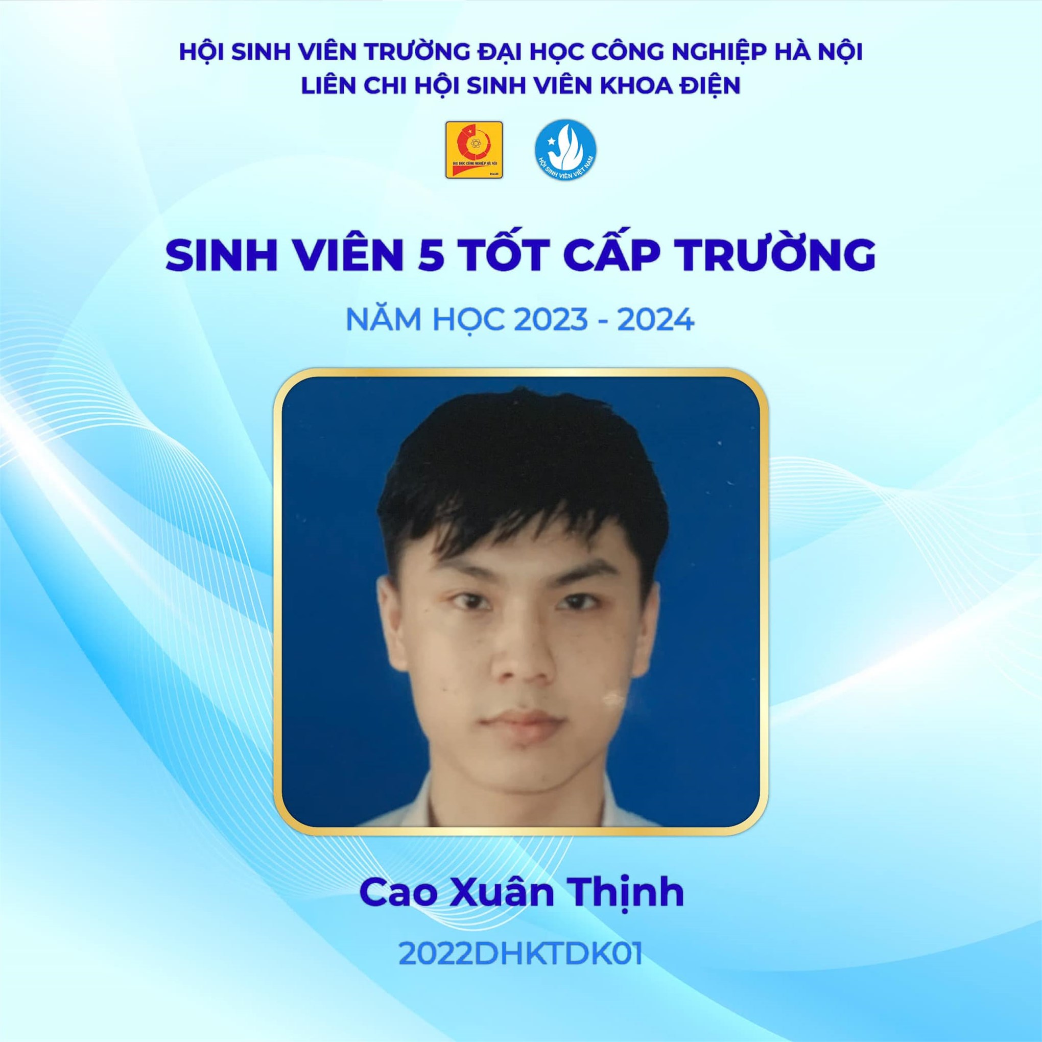 Vinh danh các cá nhân xuất sắc đạt danh hiệu sinh viên 5 tốt năm học 2023-2024