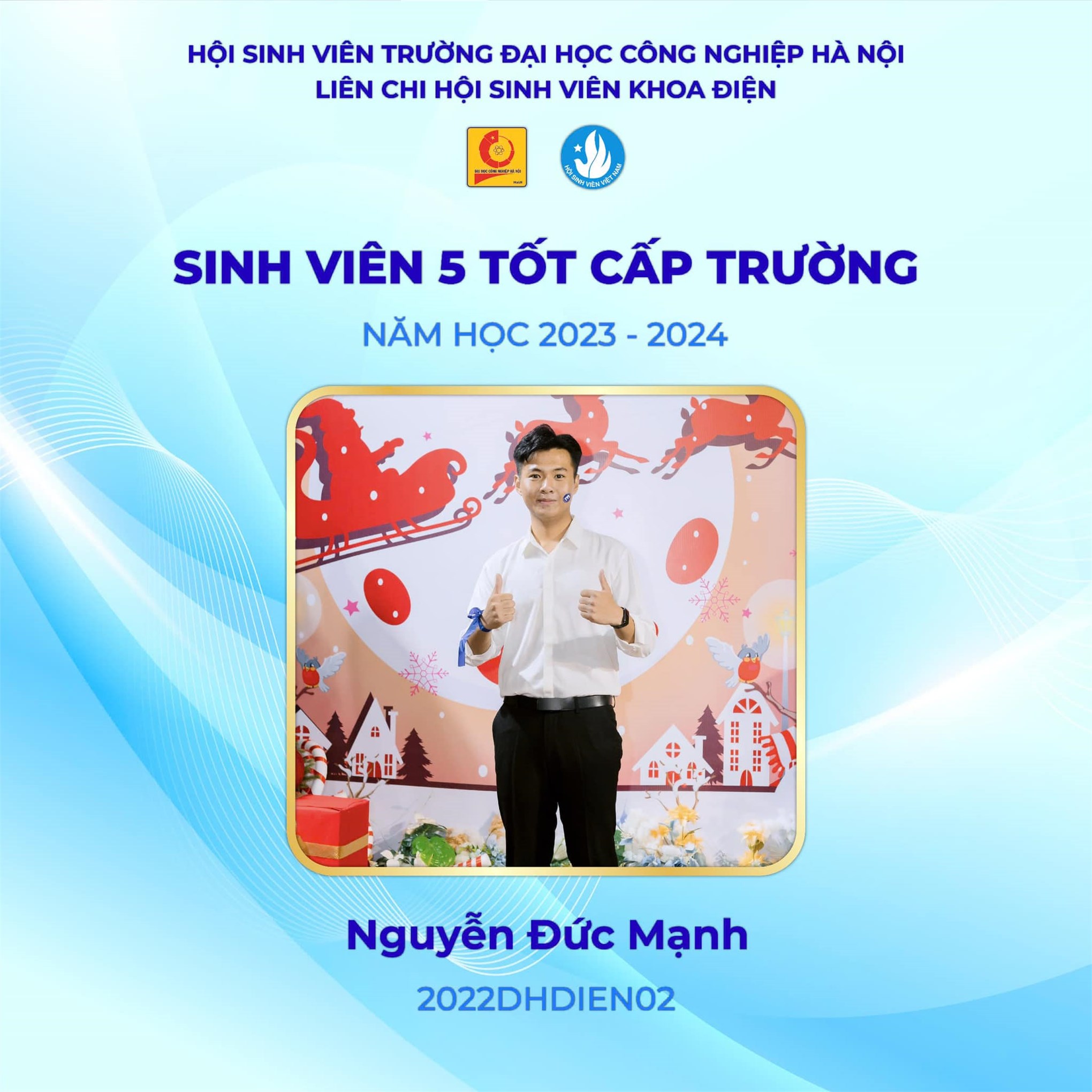 Vinh danh các cá nhân xuất sắc đạt danh hiệu sinh viên 5 tốt năm học 2023-2024