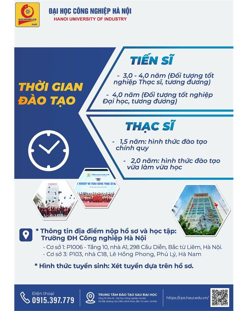 Thông báo tuyển sinh đào tạo trình độ thạc sĩ đợt 3 năm 2024