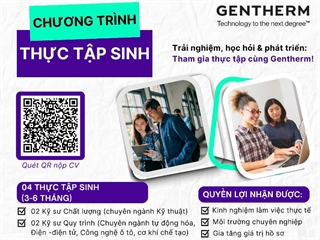 Thông báo tuyển thực tập sinh tại Công ty Gentherm Việt Nam