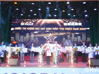 Sinh viên Trường Điện – Điện tử tỏa sáng tại Chung kết The Voice HaUI 2025