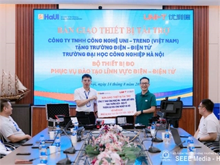 Trường Điện – Điện tử tiếp nhận thiết bị tài trợ từ Công ty Uni-Trend (Việt Nam)