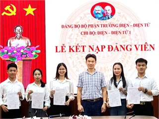 Chi bộ Điện tử 1 trang trọng tổ chức Lễ kết nạp đảng viên mới năm 2025