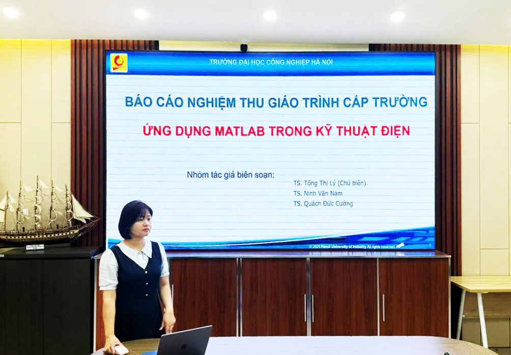 Nghiệm thu cấp Trường giáo trình “Ứng dụng Matlab trong kỹ thuật điện”