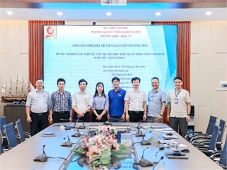 Nghiệm thu thành công đề tài KH&CN cấp cơ sở: “Nghiên cứu thiết kế, chế tạo mô hình thiết bị sấy nông sản dùng bơm nhiệt kết hợp vi sóng”
