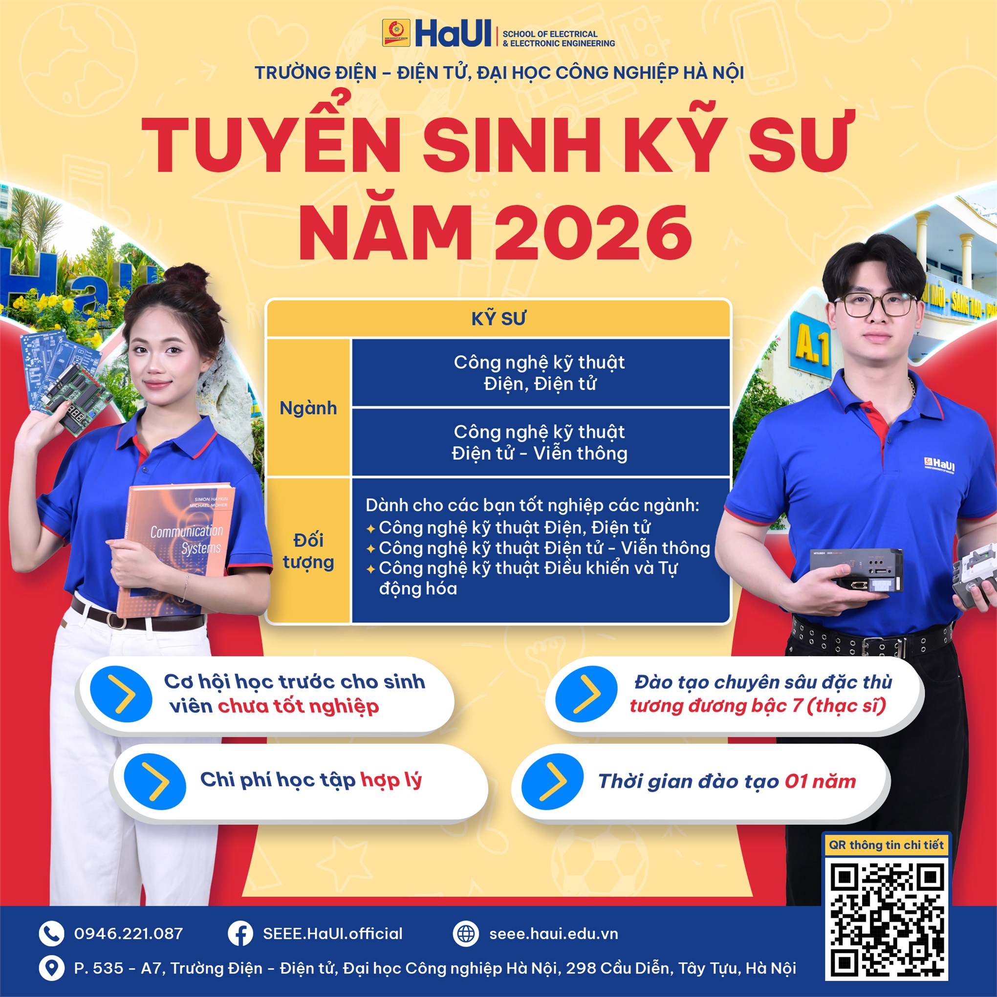 Tuyển sinh chương trình đào tạo chuyên sâu đặc thù tương đương bậc 7 - Kỹ sư năm 2026