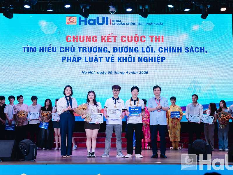 Trường Điện – Điện tử xuất sắc giành giải Nhất Cuộc thi “Tìm hiểu chủ trương, đường lối, chính sách, pháp luật về khởi nghiệp” năm 2026