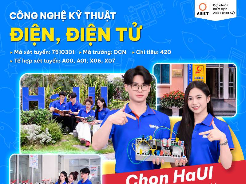 Tuyển sinh CTĐT Công nghệ Kỹ thuật điện, điện tử năm 2026