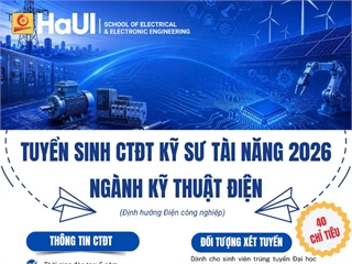 Tuyển sinh chương trình đào tạo Kỹ sư tài năng năm 2026 ngành Kỹ thuật điện