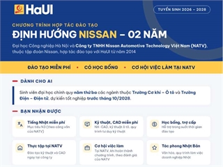 Thông báo tuyển sinh chương trình hợp tác đào tạo định hướng Nissan – 02 năm