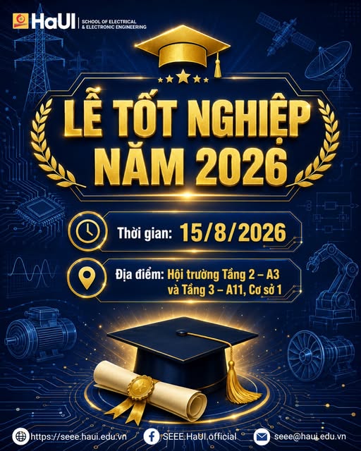 Thông báo kế hoạch tổ chức lễ tốt nghiệp Trường Điện – Điện tử năm 2026