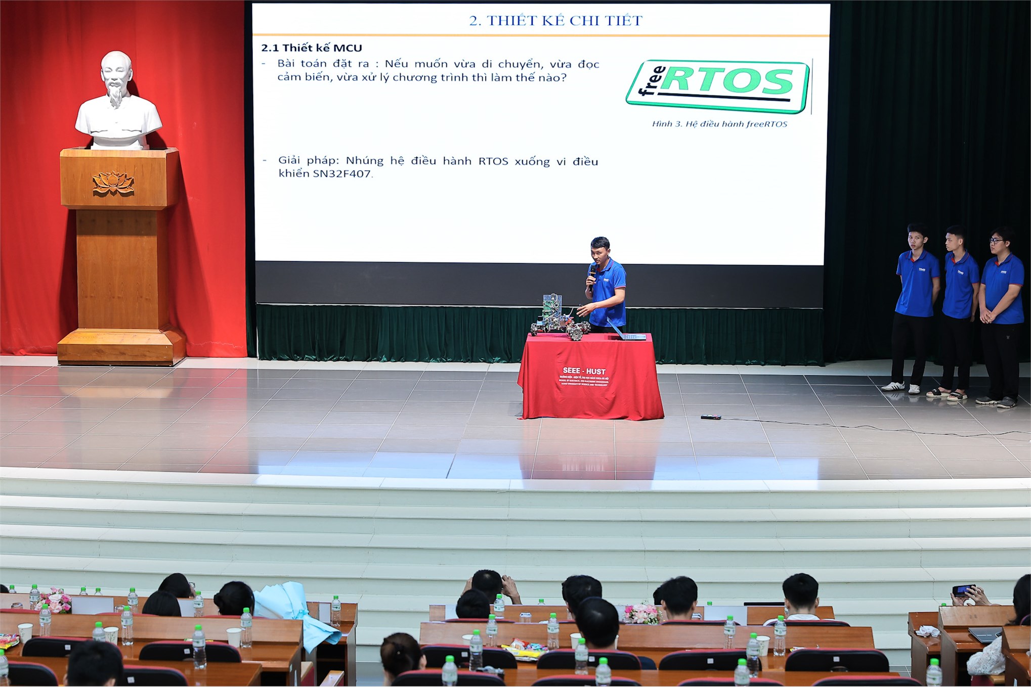 Sinh viên Trường Điện – Điện tử xuất sắc giành giải Nhất Cuộc thi Thiết kế MCU - FPGA Hà Nội 2026