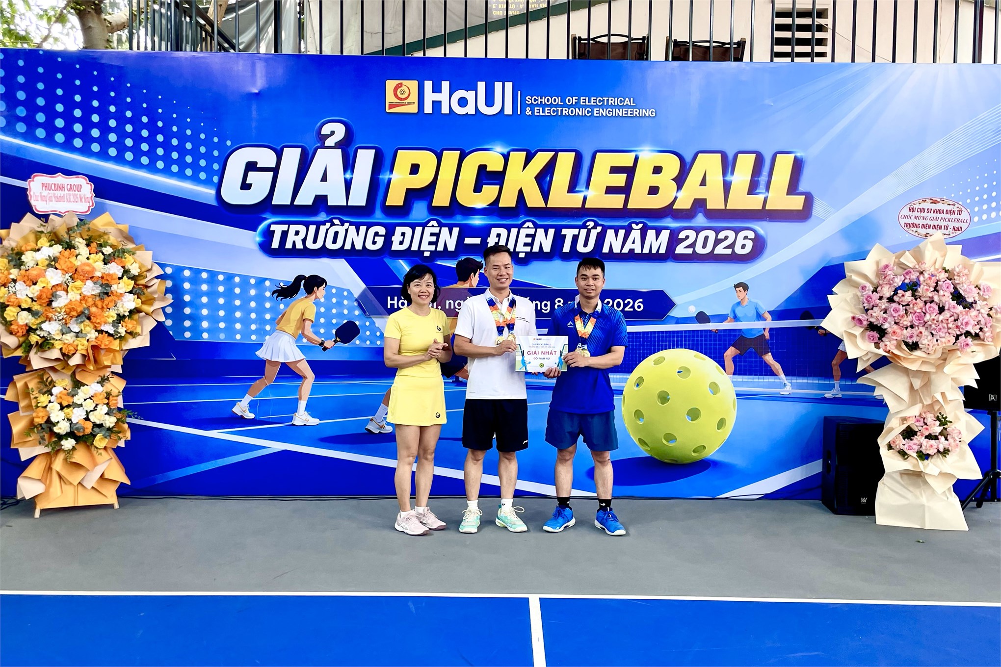 Sôi nổi Giải Pickleball kết nối cựu sinh viên Trường Điện - Điện tử năm 2026
