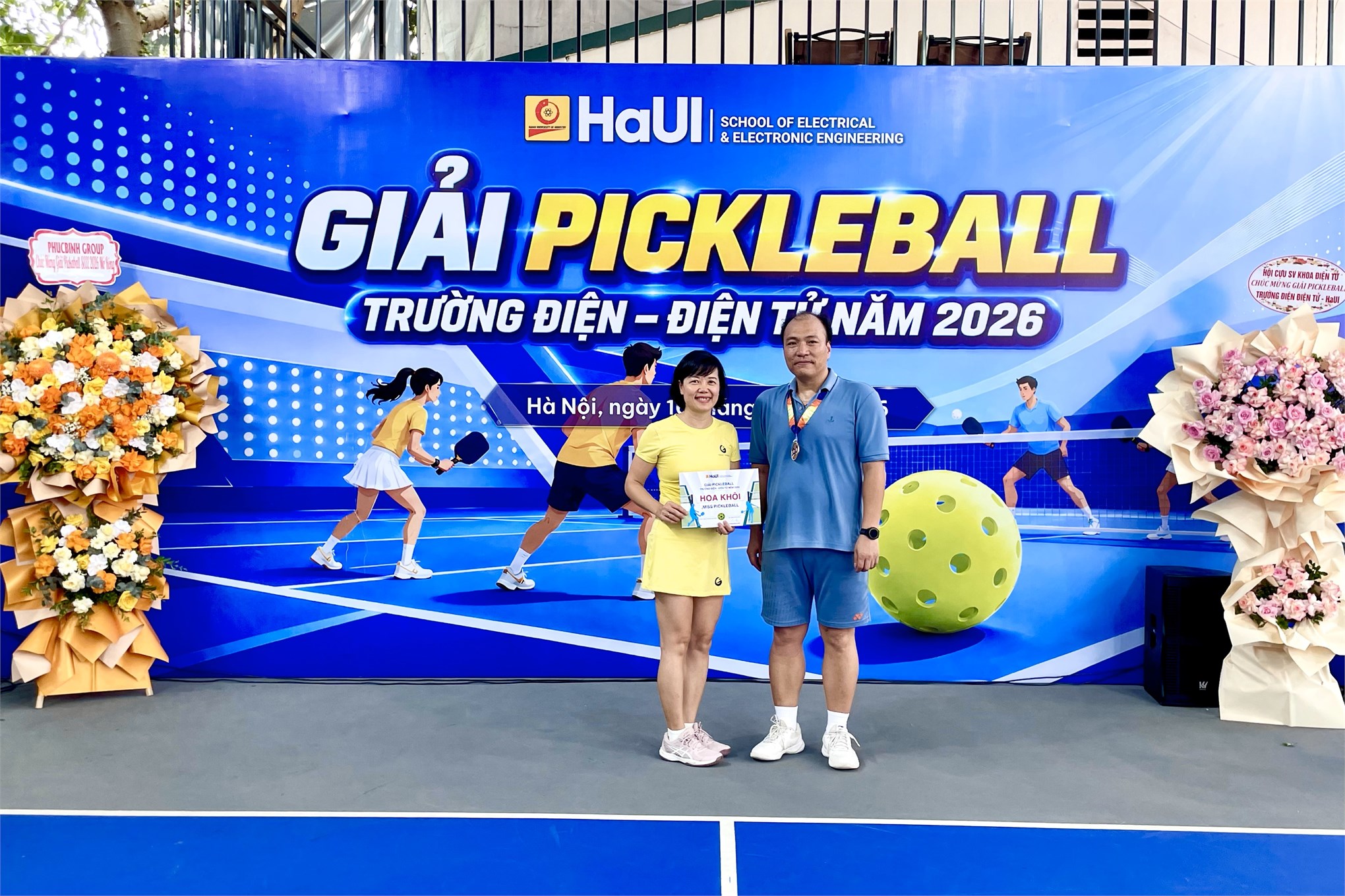 Sôi nổi Giải Pickleball kết nối cựu sinh viên Trường Điện - Điện tử năm 2026