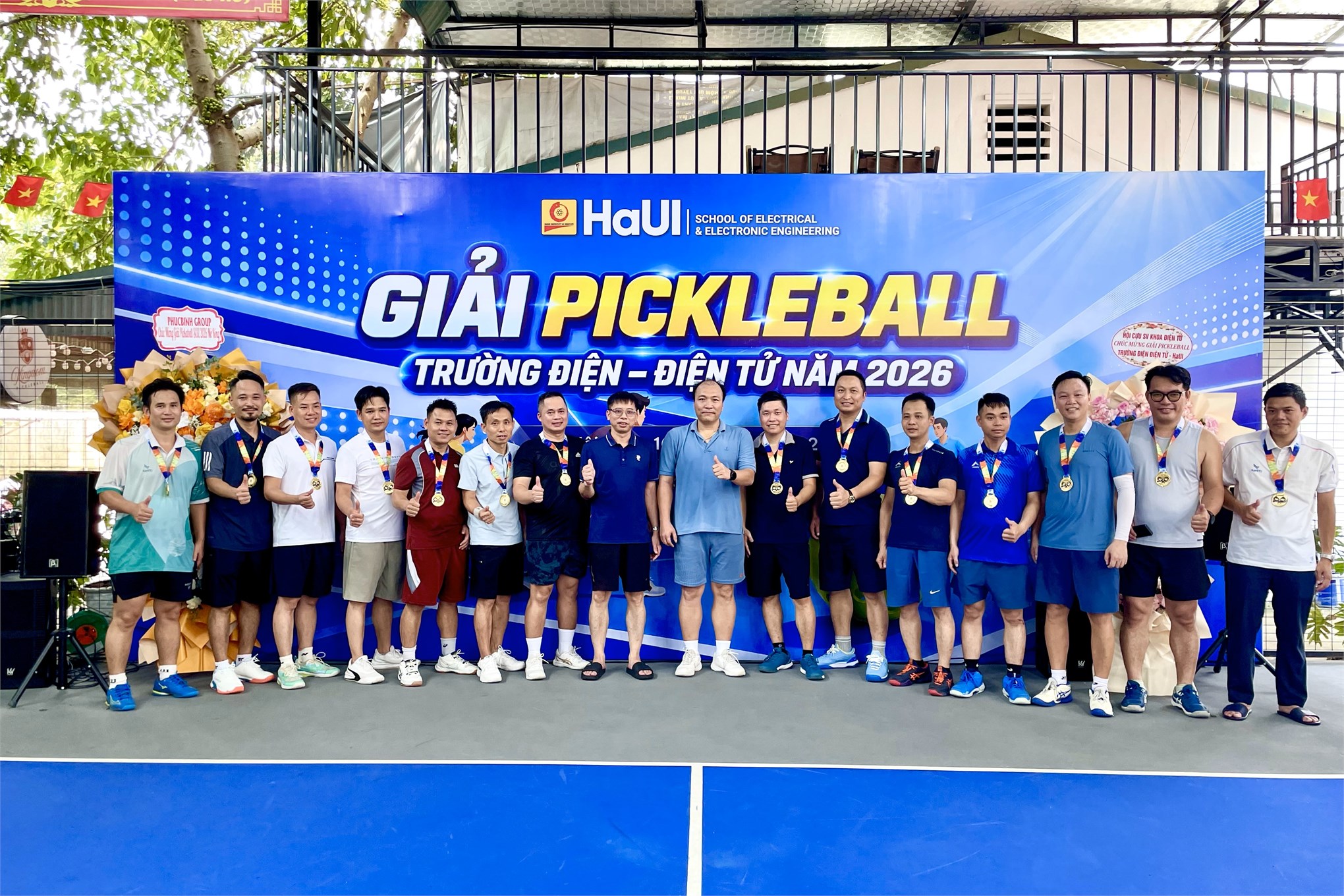Sôi nổi Giải Pickleball kết nối cựu sinh viên Trường Điện - Điện tử năm 2026