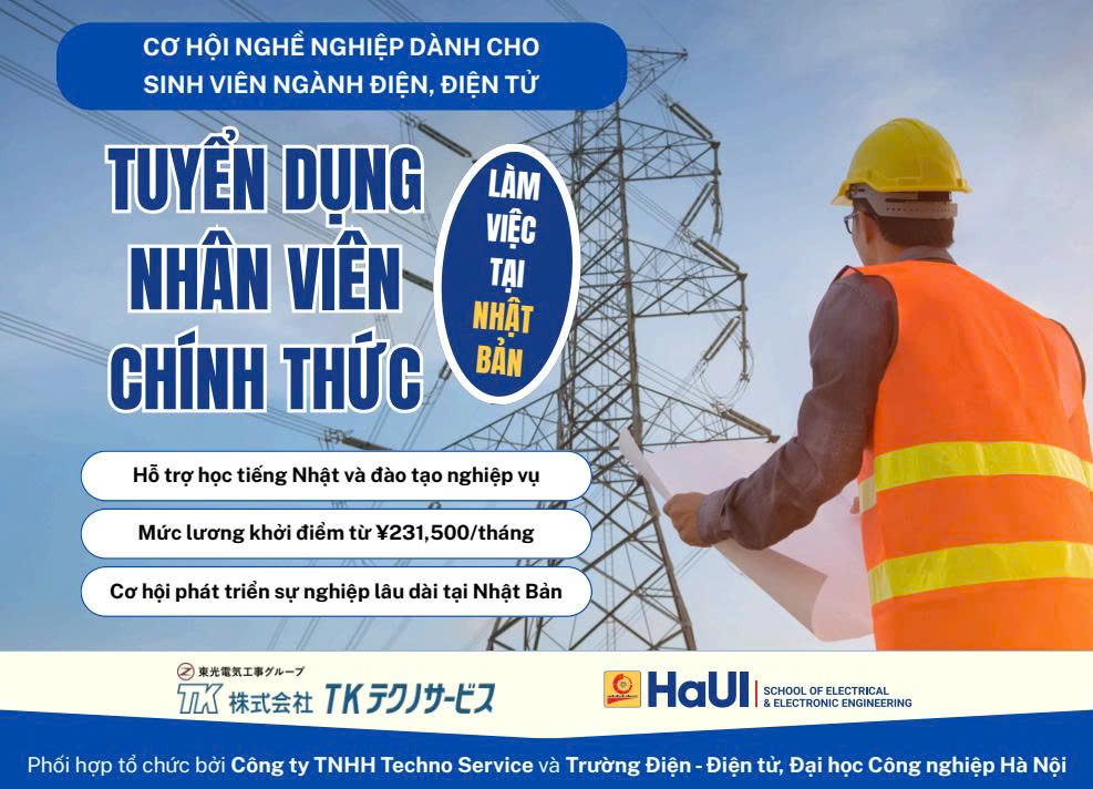 Cơ hội làm việc tại Nhật Bản dành cho sinh viên Trường Điện – Điện tử