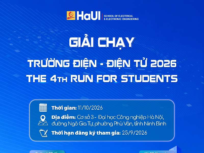Thông báo tổ chức Giải chạy Trường Điện – Điện tử năm 2026 – THE 4th RUN FOR STUDENTS
