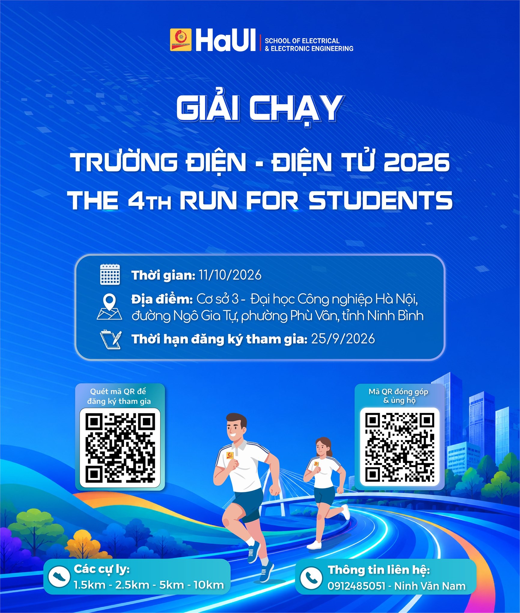 Thông báo tổ chức Giải chạy Trường Điện – Điện tử năm 2026 – THE 4th RUN FOR STUDENTS